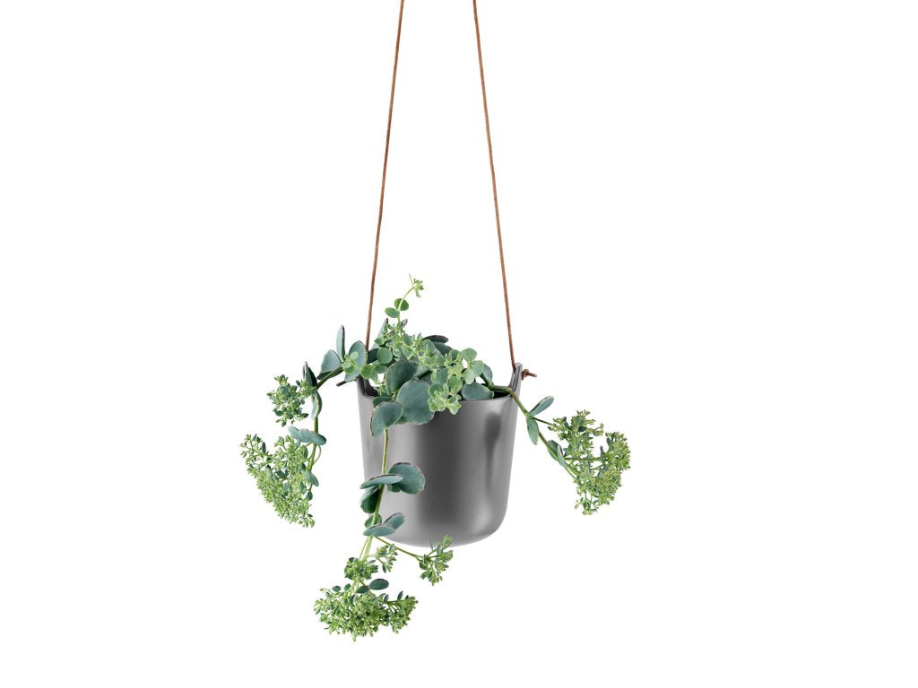 Eva Solo Självvattnande blomkruka 15 cm, hängande, stålgrå