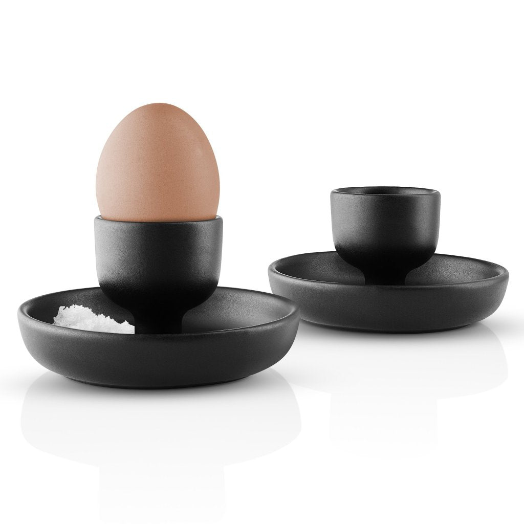 Eva Solo Äggkopp NORDIC KITCHEN 11 cm, set om 2 st, svart, stengods
