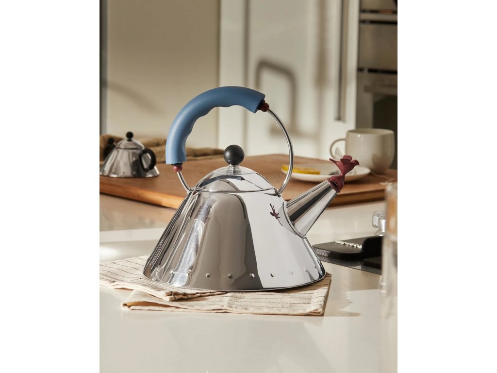 Alessi Vattenkokare för spishäll 9093 2 l, silver/vit