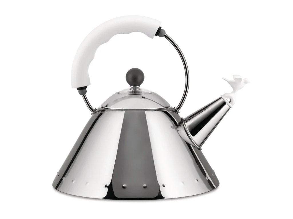 Alessi Vattenkokare för spishäll 9093 2 l, silver/vit