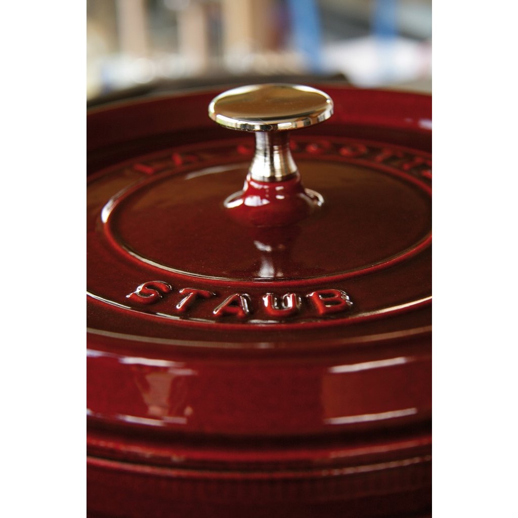 Staub Gryta 22 cm, körsbär, gjutjärn