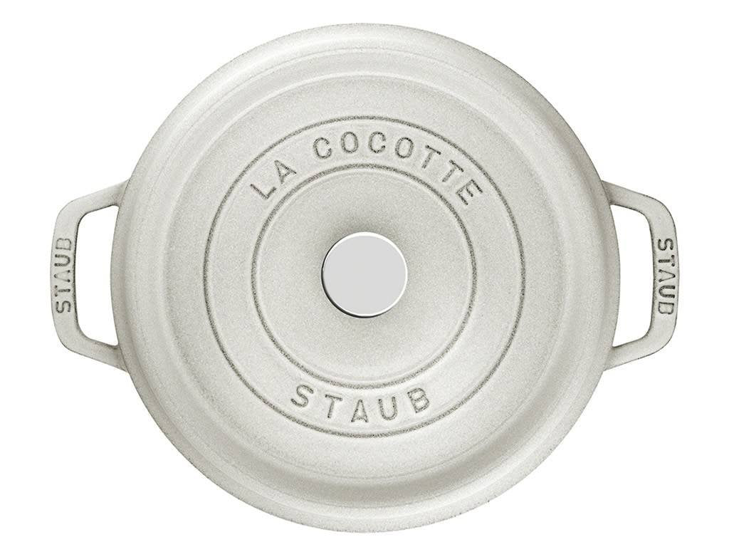 Staub Gryta COCOTTE 20 cm, rund, vit, gjutjärn