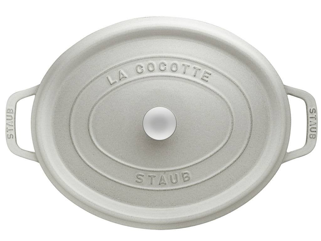 Staub Gryta COCOTTE 23 cm, oval, vit, gjutjärn