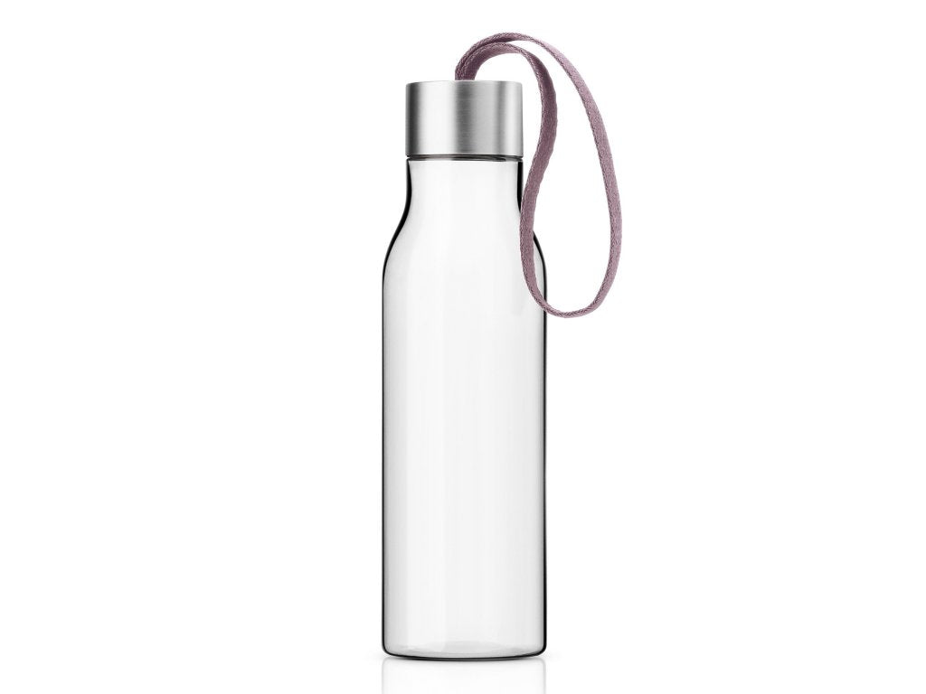 Eva Solo Vattenflaska 500 ml, med korallfärgad rem, plast