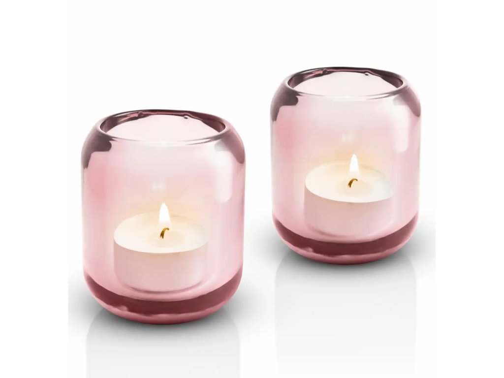 Eva Solo Värmeljushållare ACORN set i 2 delar, rosa