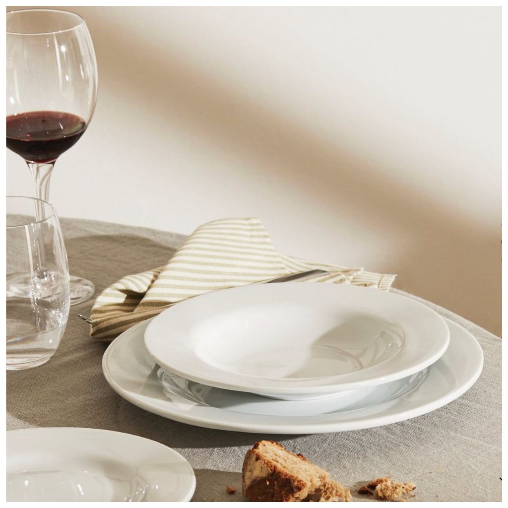 Alessi Middagstallrik PLATEBOWLCUP 28 cm, vit