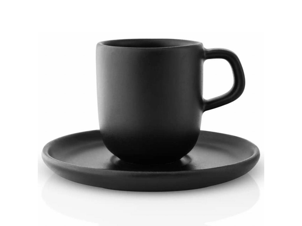 Eva Solo Espressokopp med fat NORDIC KITCHEN 70 ml, svart, stengods