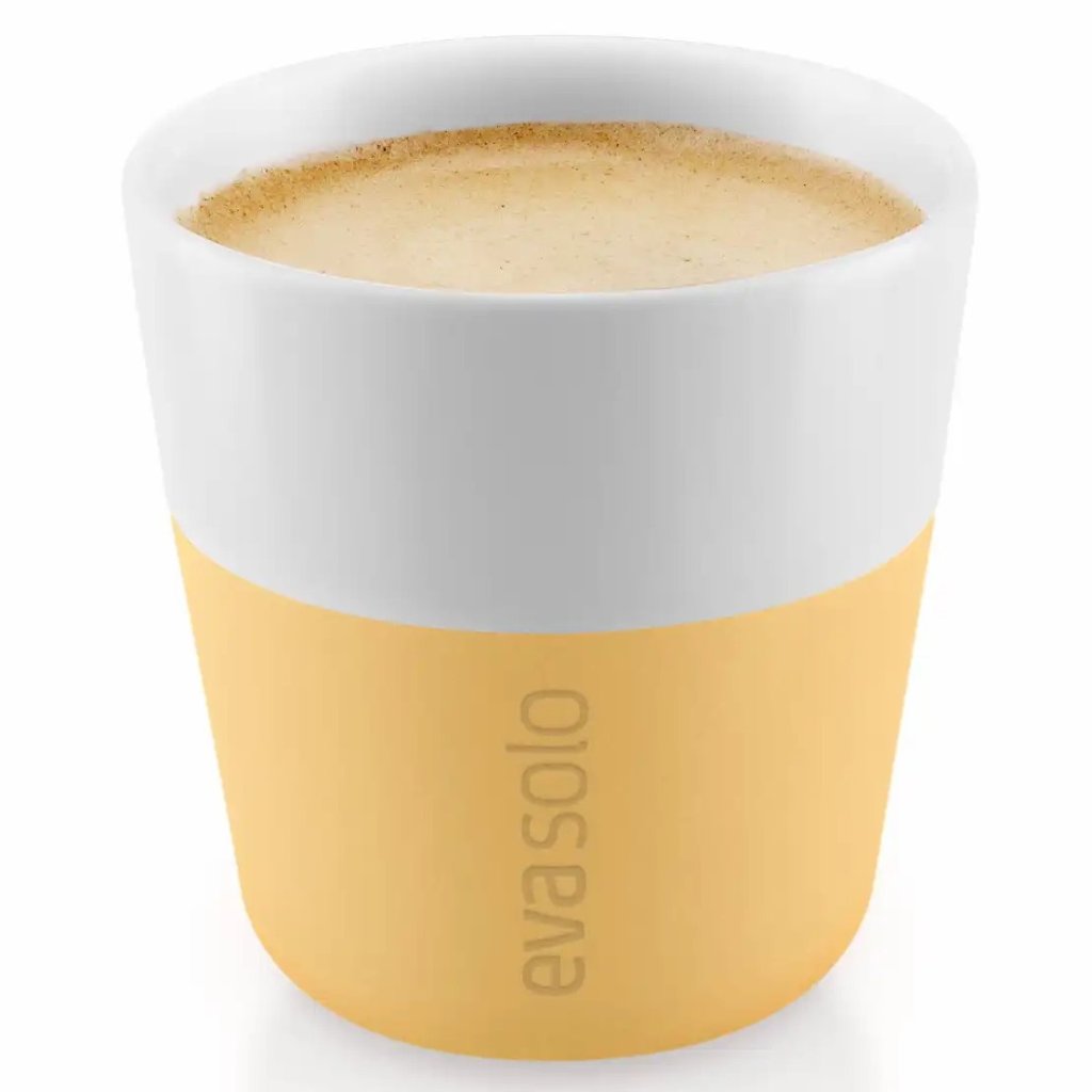 Eva Solo Espressokopp, set i 2 delar, 80 ml, gul