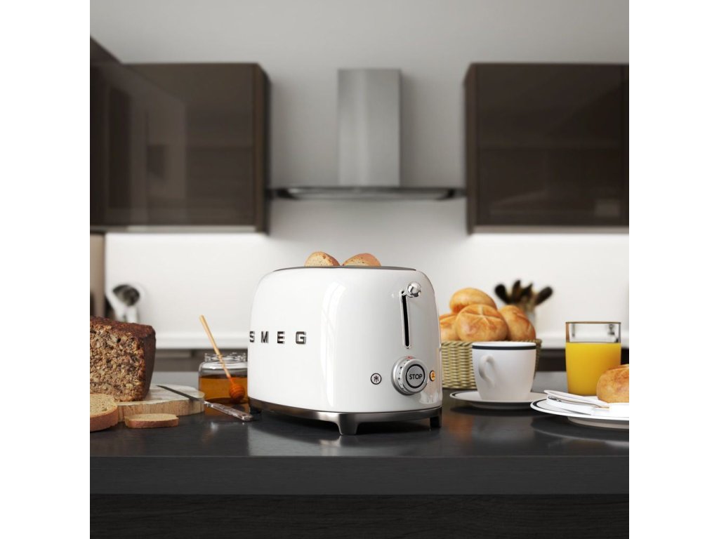 Smeg Brödrost TSF01WHEU, 2 skivor, vit