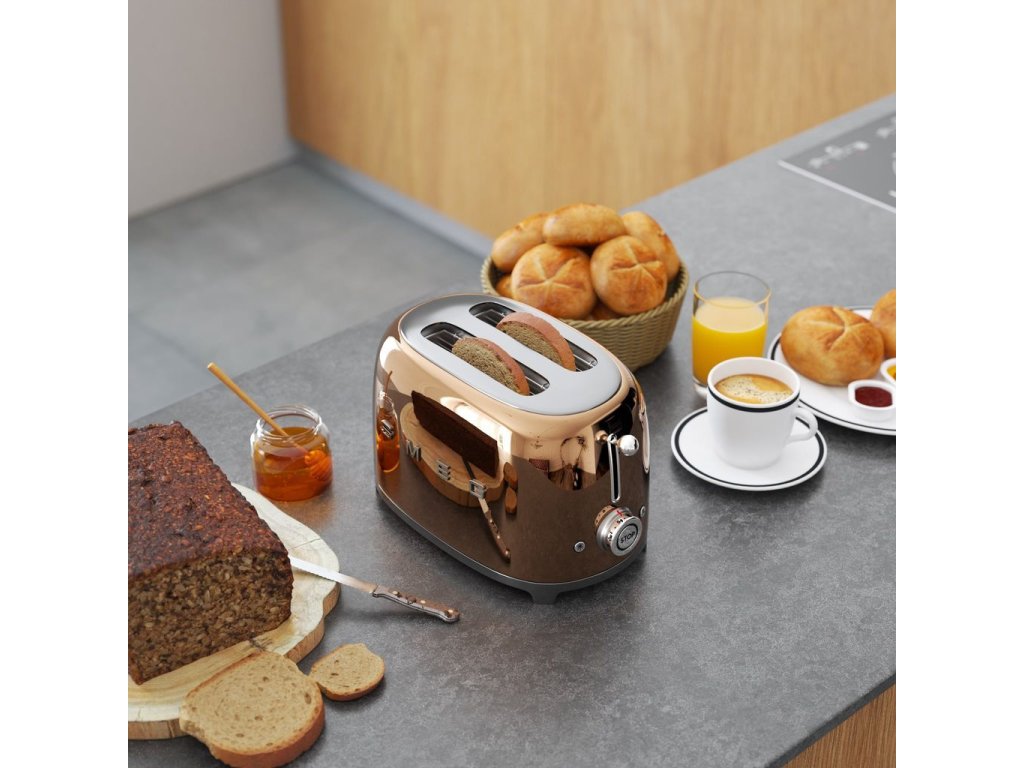 Smeg Brödrost 50'S STYLE TSF01RGEU, roséguld