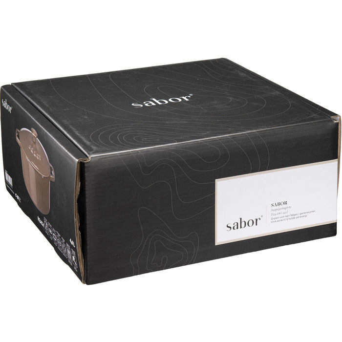 Sabor Gjutjärnsgryta 24 cm 4,4 L mahogny