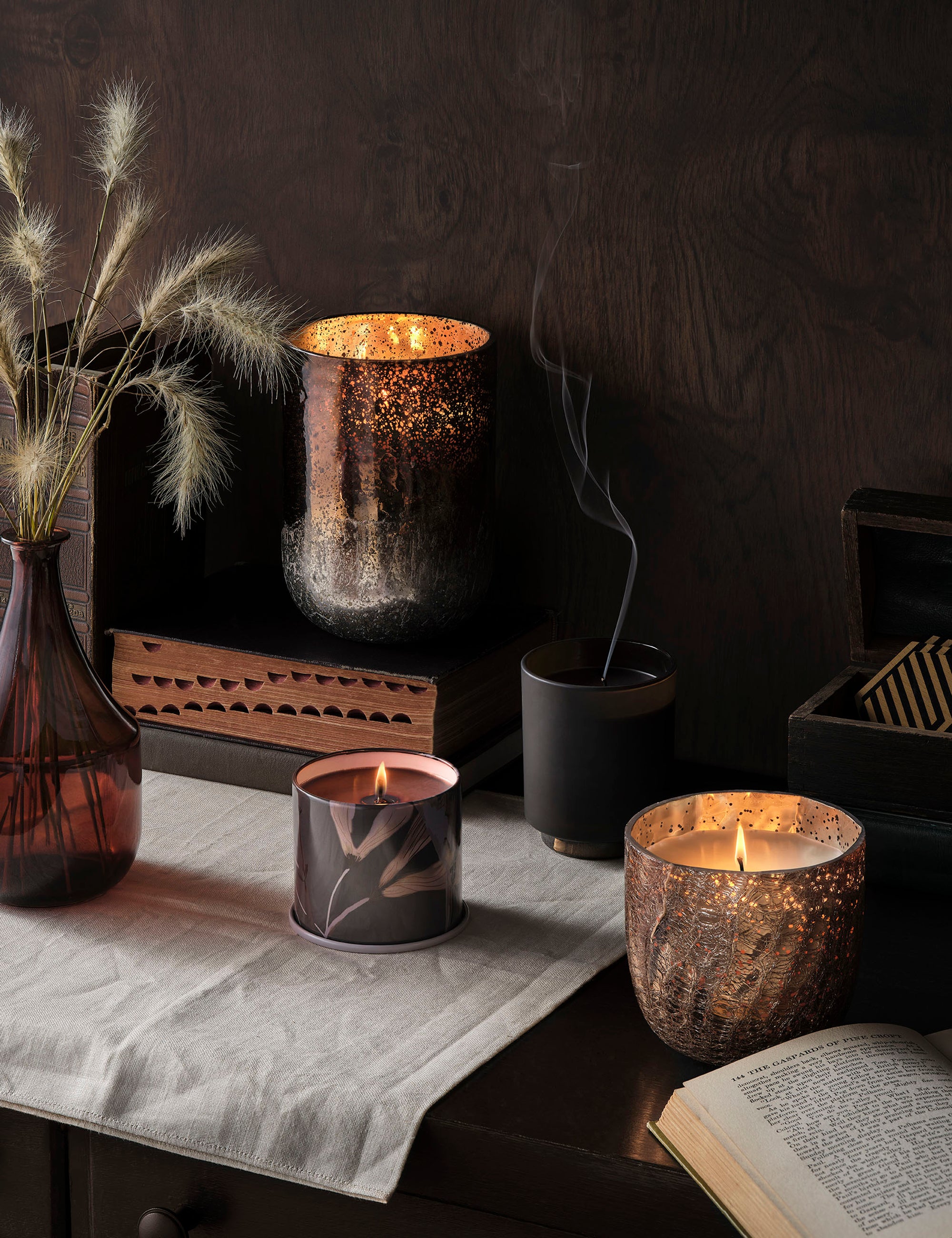 Illume Woodfire Sprakande Glasmjus, Brun