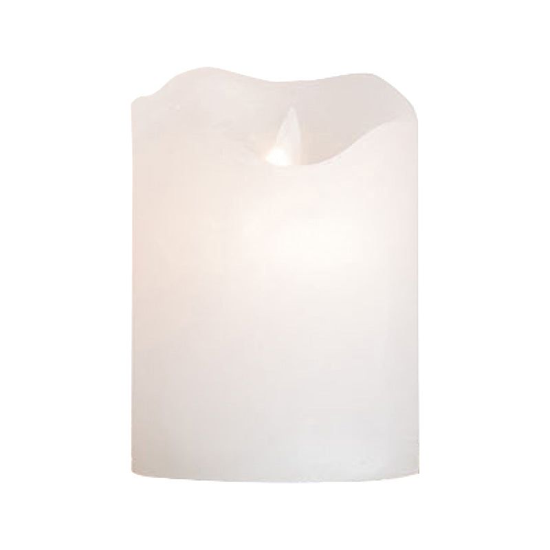 Dorre Elvira Ledljus vit timer 4/8 levande låga 8*11 cm