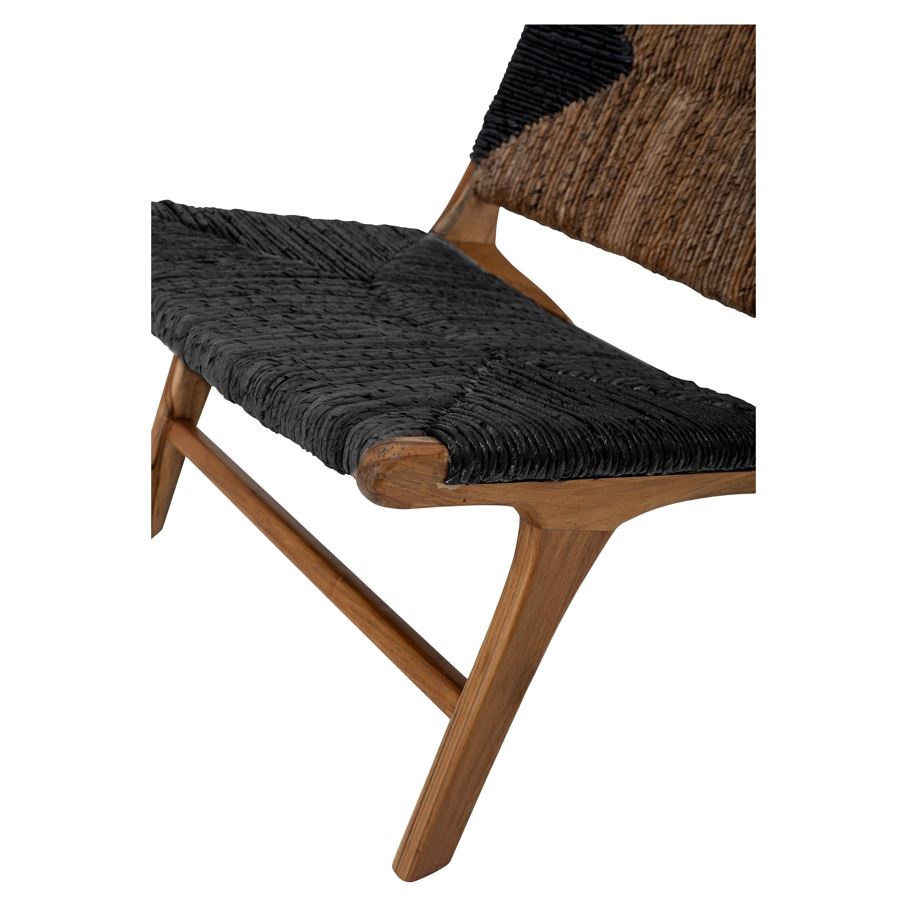 Creative Collection Grant Loungestol, Svart, Teak