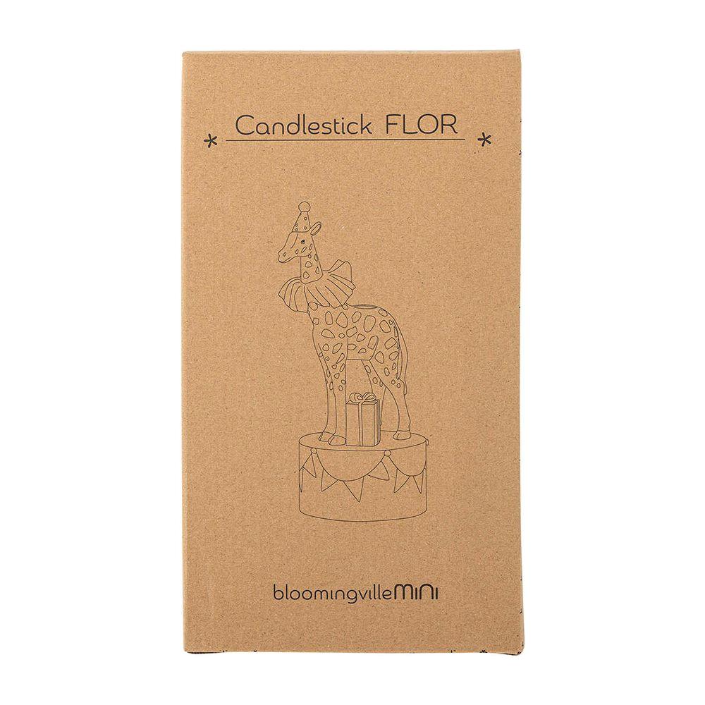 Bloomingville Mini Flor Ljusstake, Brun, Polyresin