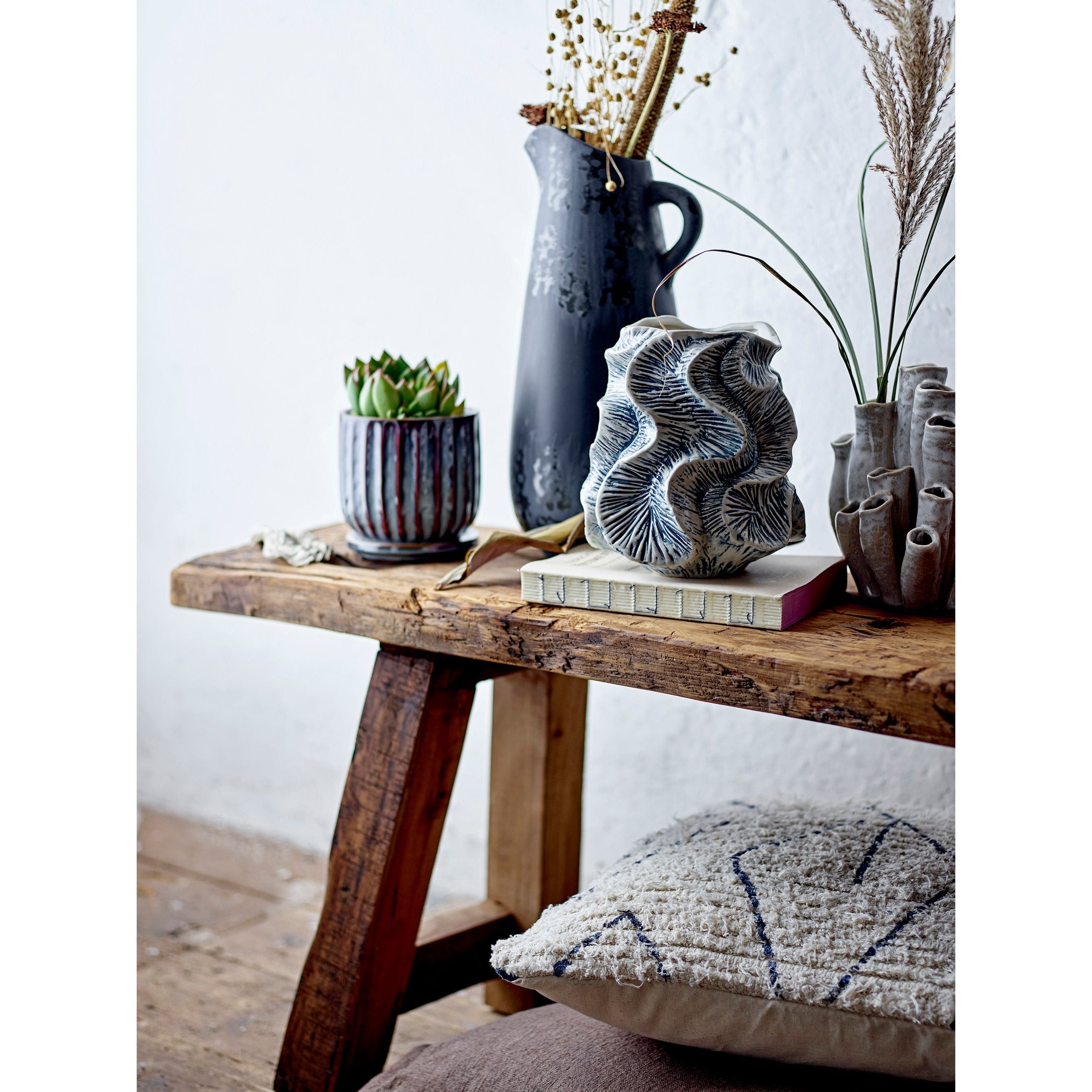 Creative Collection Khumo Vas, Svart, Stengods