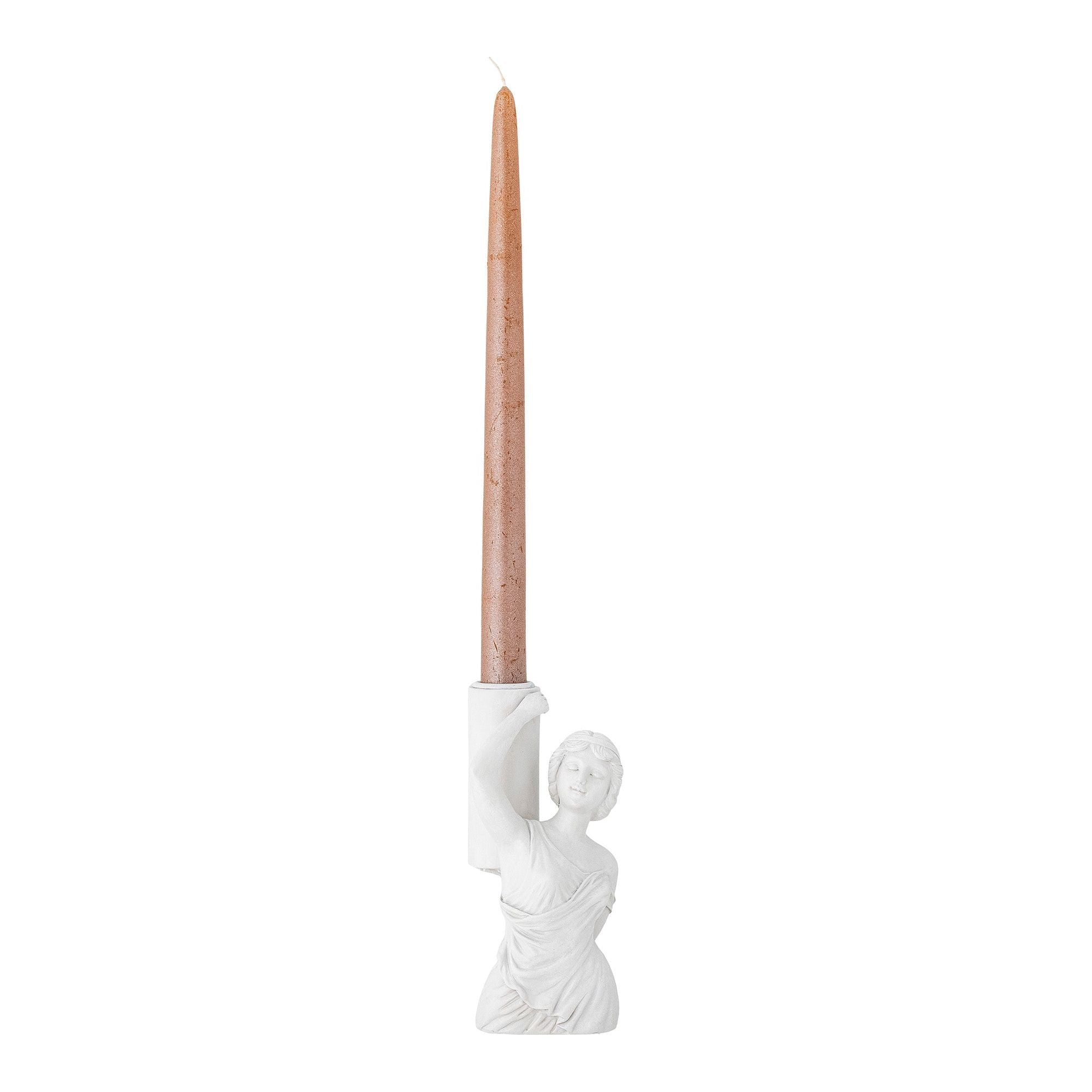Creative Collection Medea Ljuslykta, Vit, Polyresin