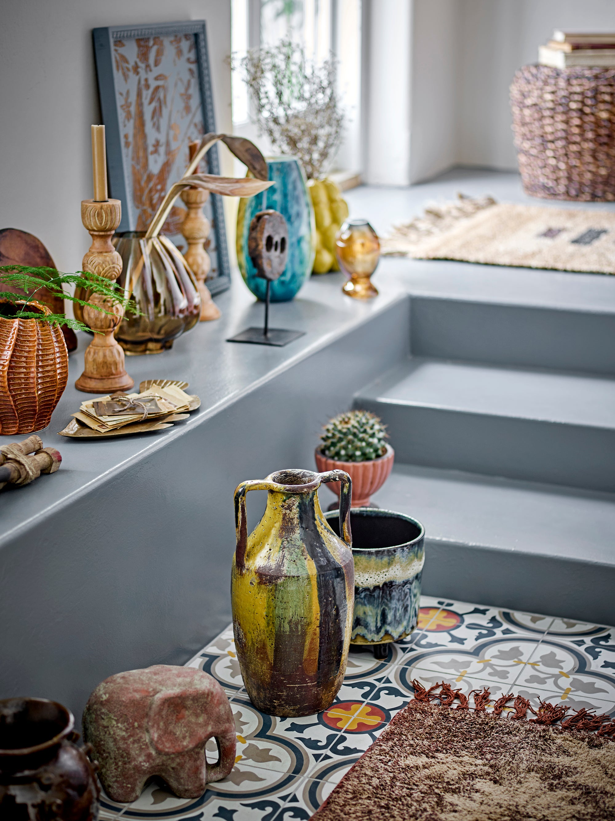 Creative Collection Kalian Vas, Blå, Glas