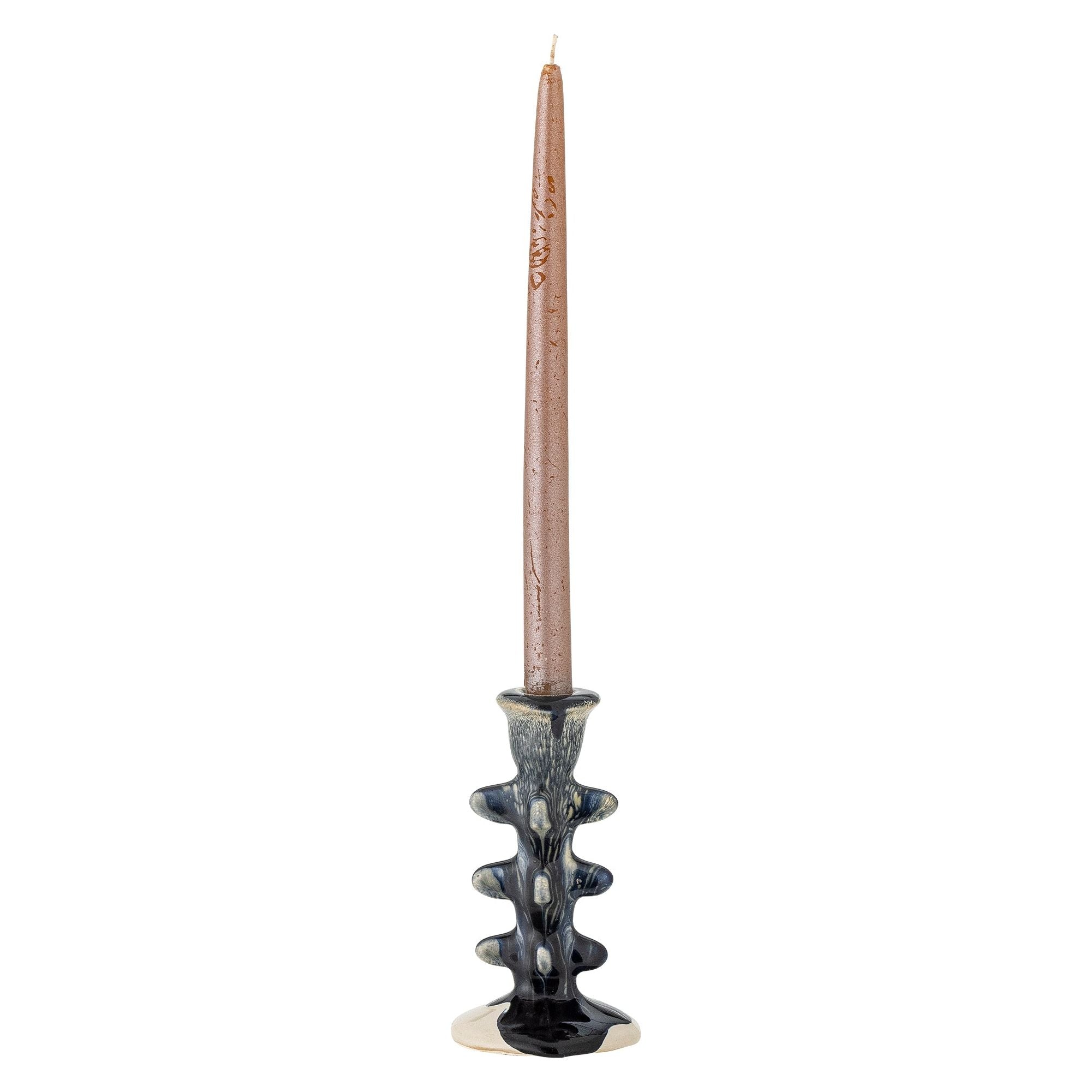 Bloomingville Cole Ljusstake, Blå, Stengods