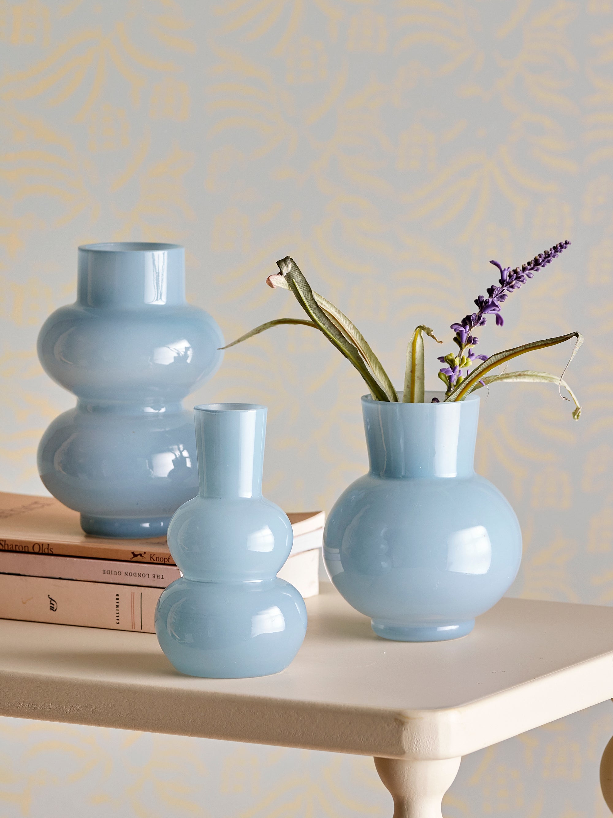 Bloomingville Kinsie Vas, Blå, Glas