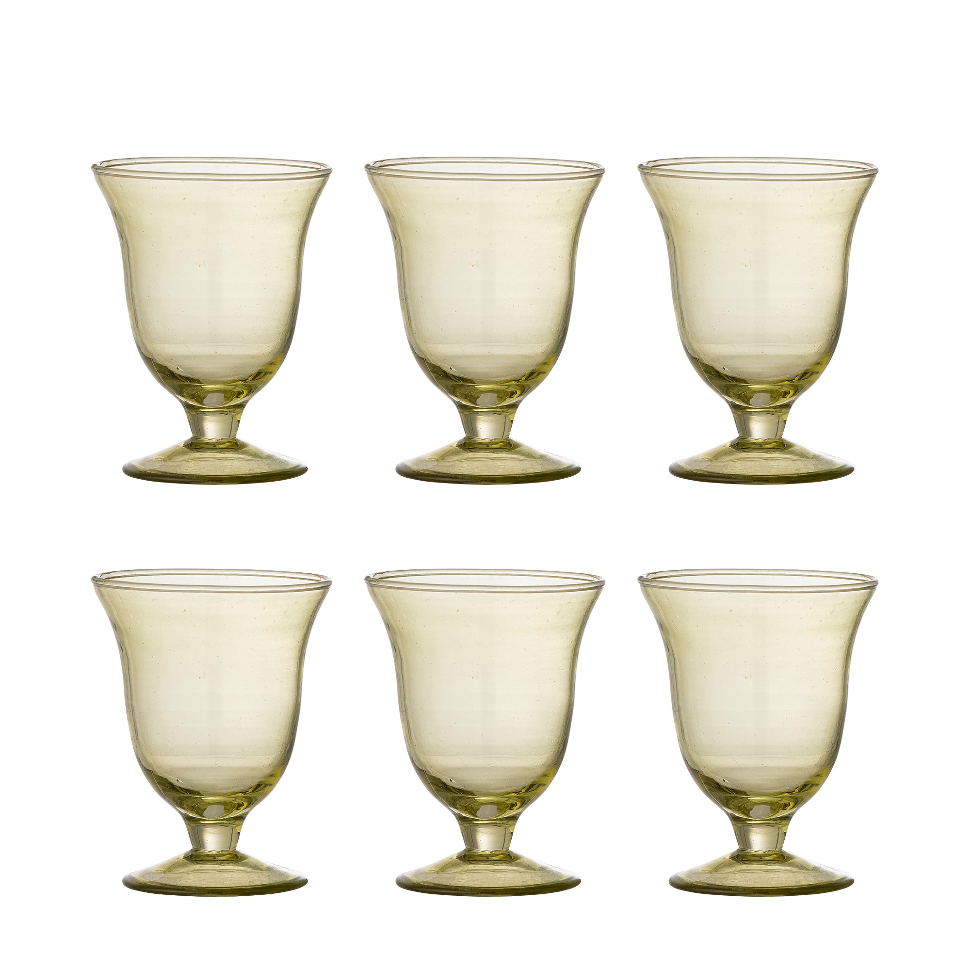 Bloomingville Florentine Vinglas, Multipack, Grön, Återvunnet Glas