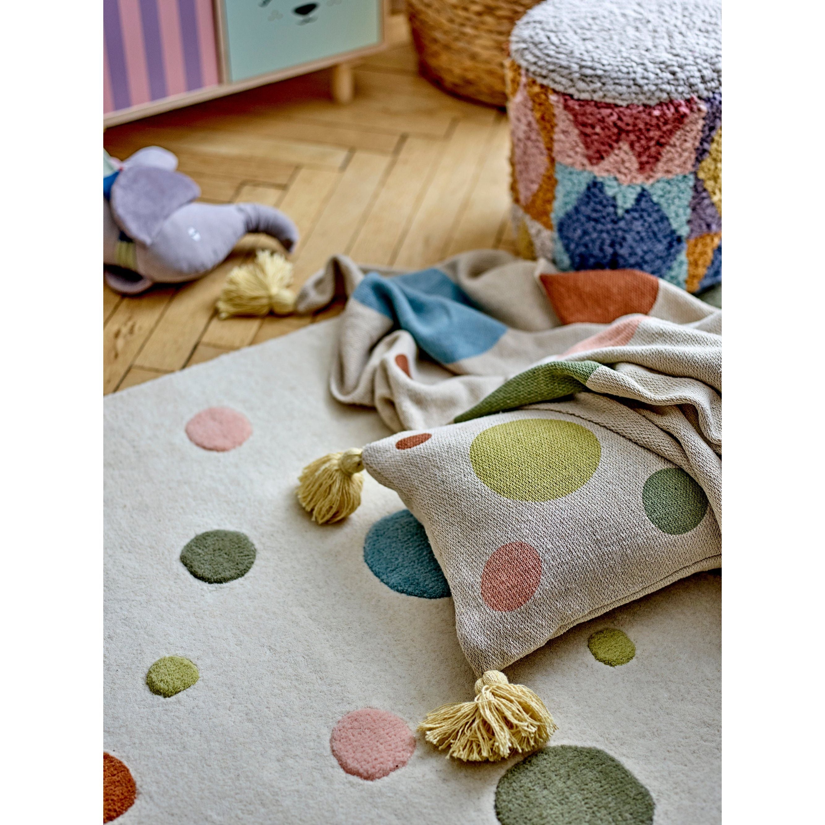 Bloomingville Mini Clennie Matta, Natur, Ull