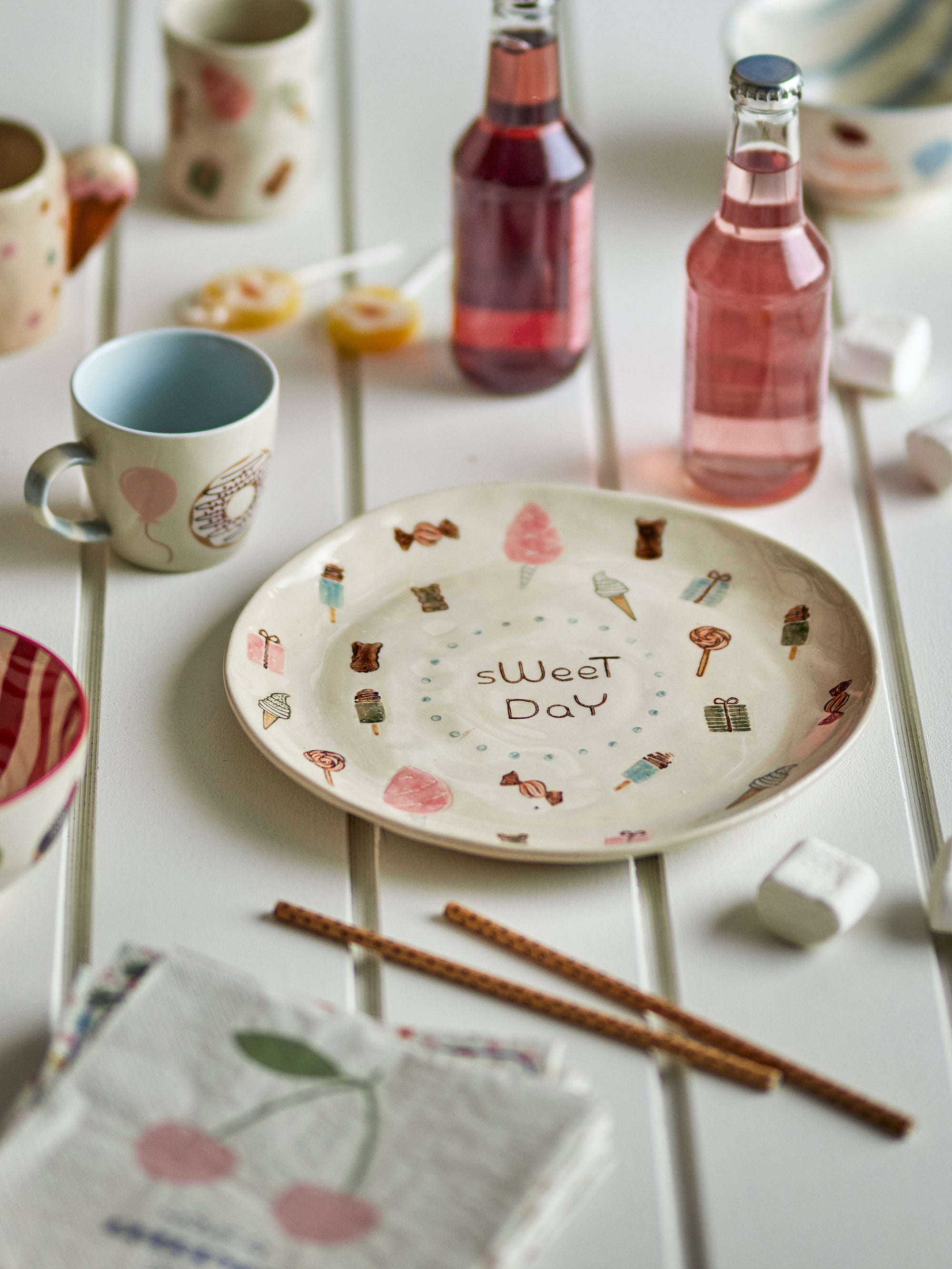 Bloomingville Mini Sweets Plate, Multi, Stengods