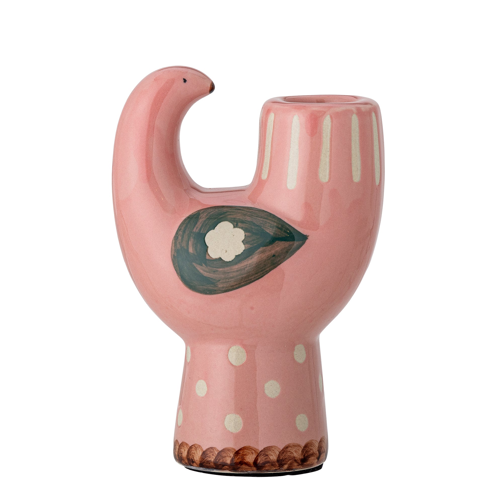 Bloomingville Trudy Ljusstake, Rosa, Stengods