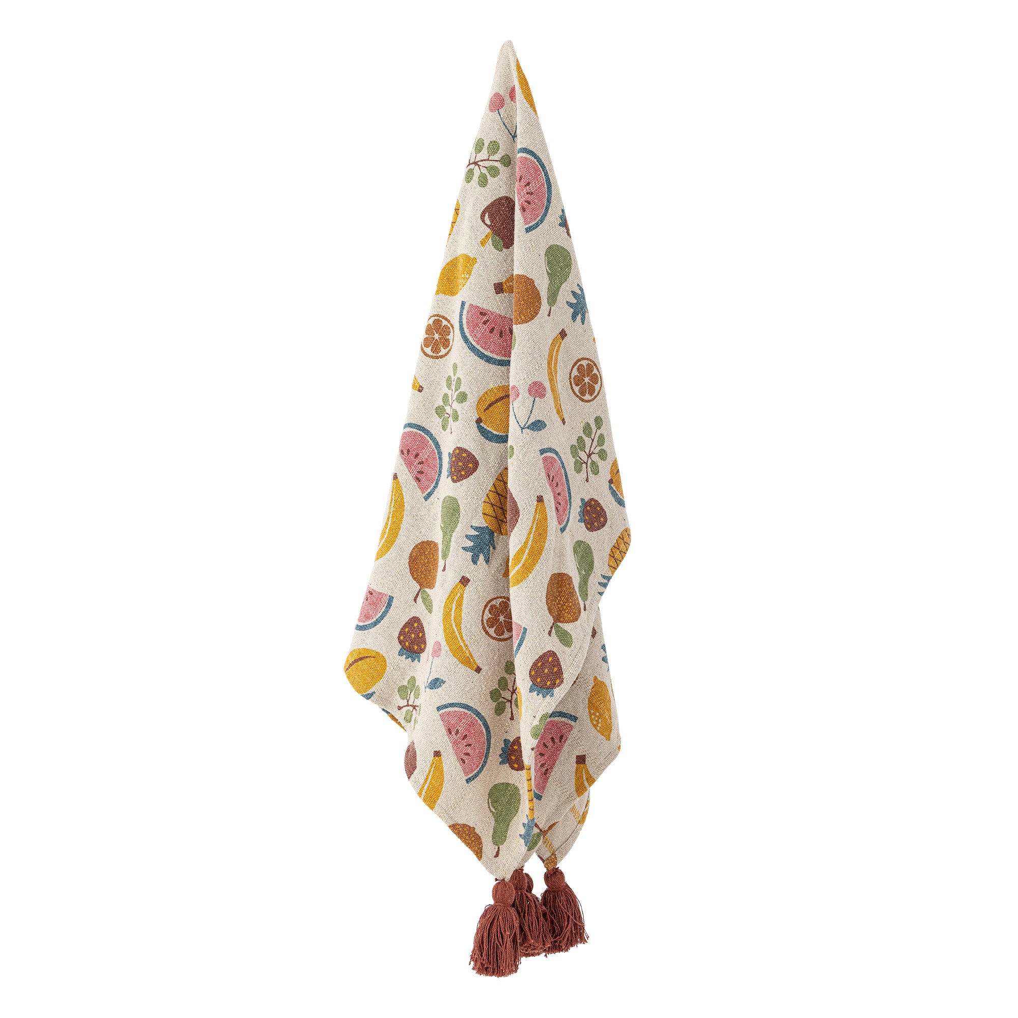 Bloomingville Mini Fruitta Pläd, Multi, Återvunnen Bomull