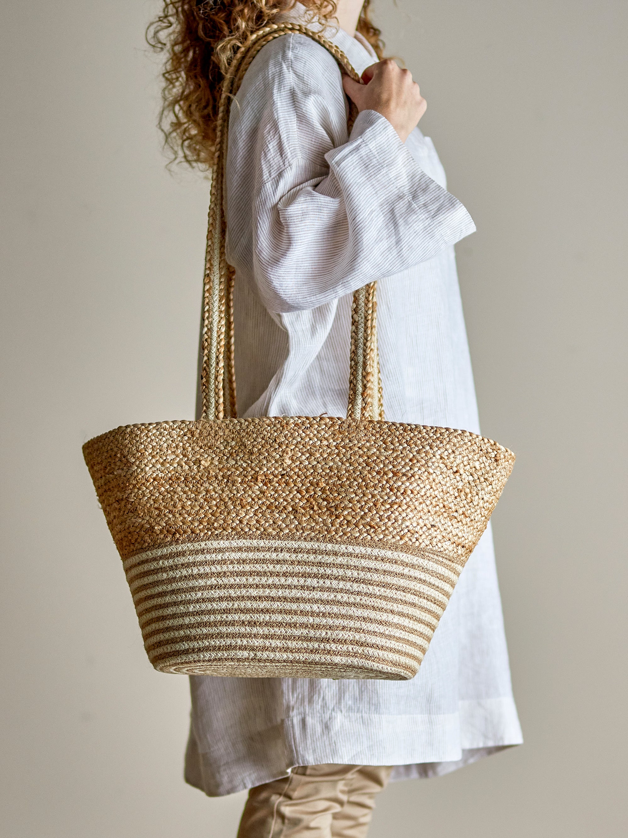 Bloomingville Simona Shoppingväska, Natur, Jute