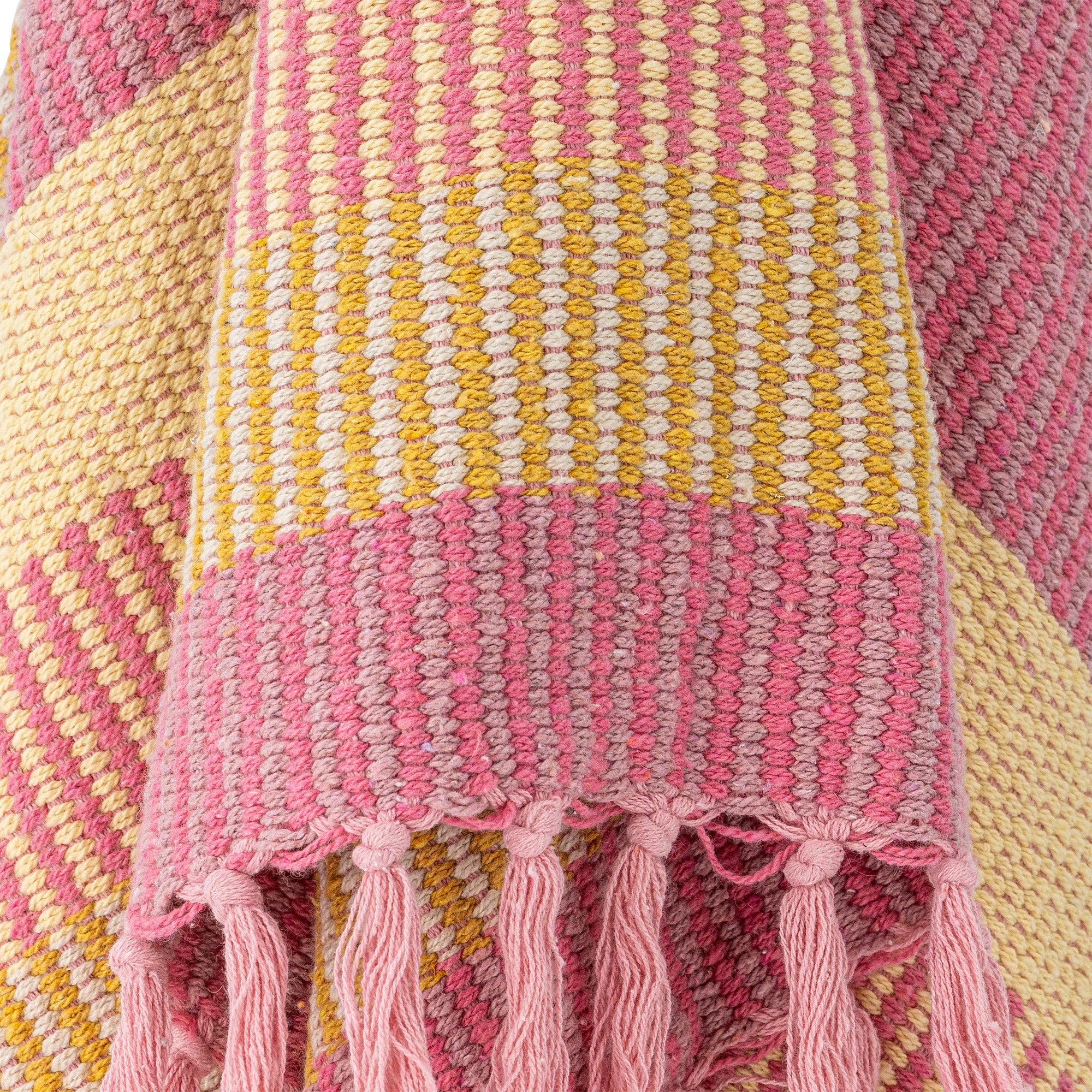 Creative Collection Isnel Pläd, Rosa, Återvunnen Bomull