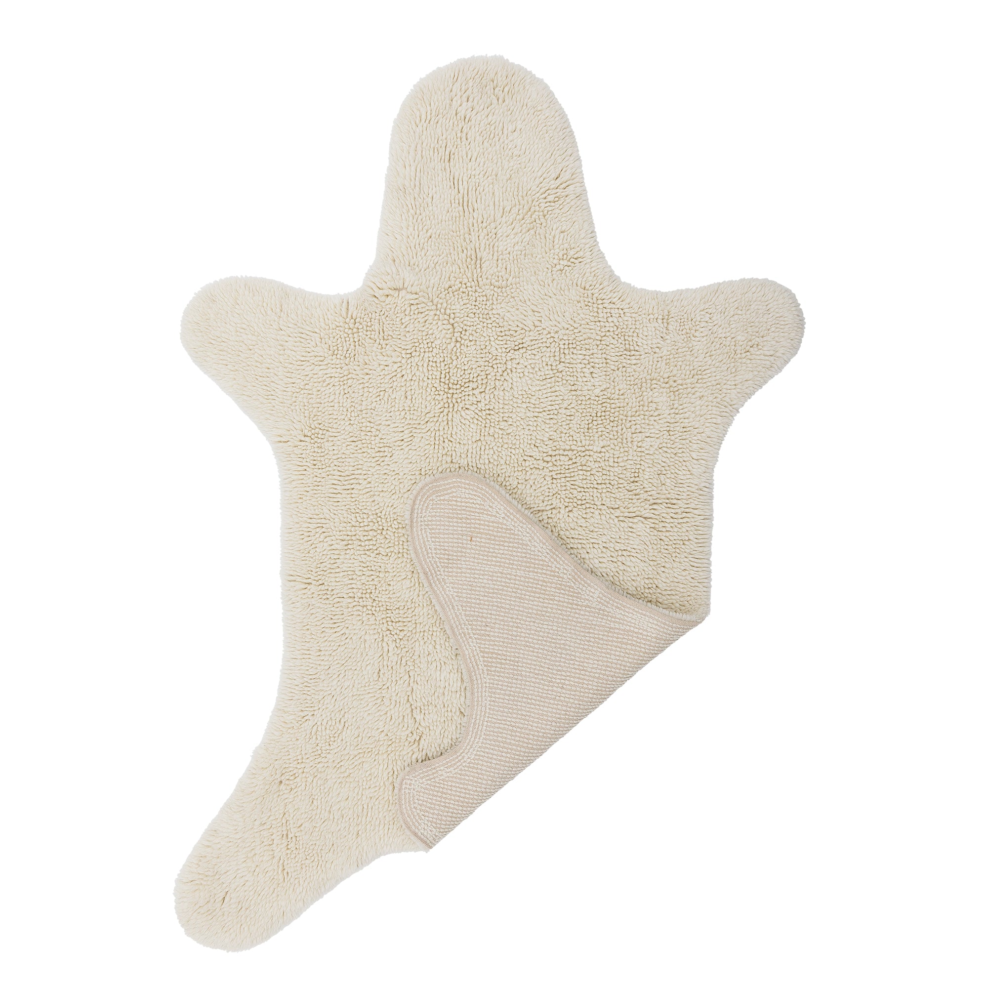 Bloomingville Mini Bear Matta, Vit, Ull