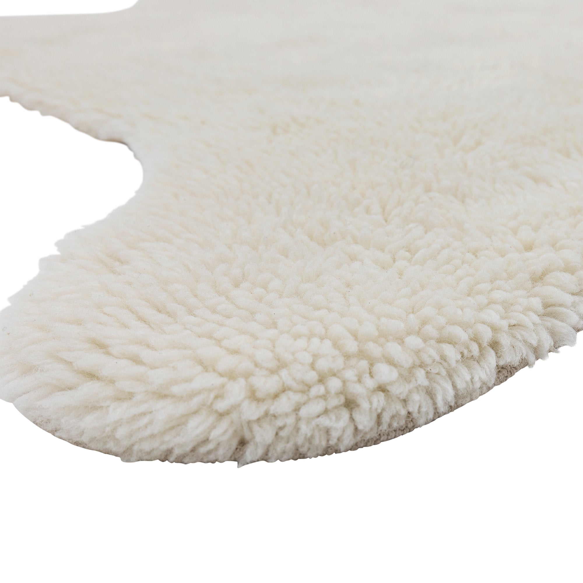 Bloomingville Mini Bear Matta, Vit, Ull
