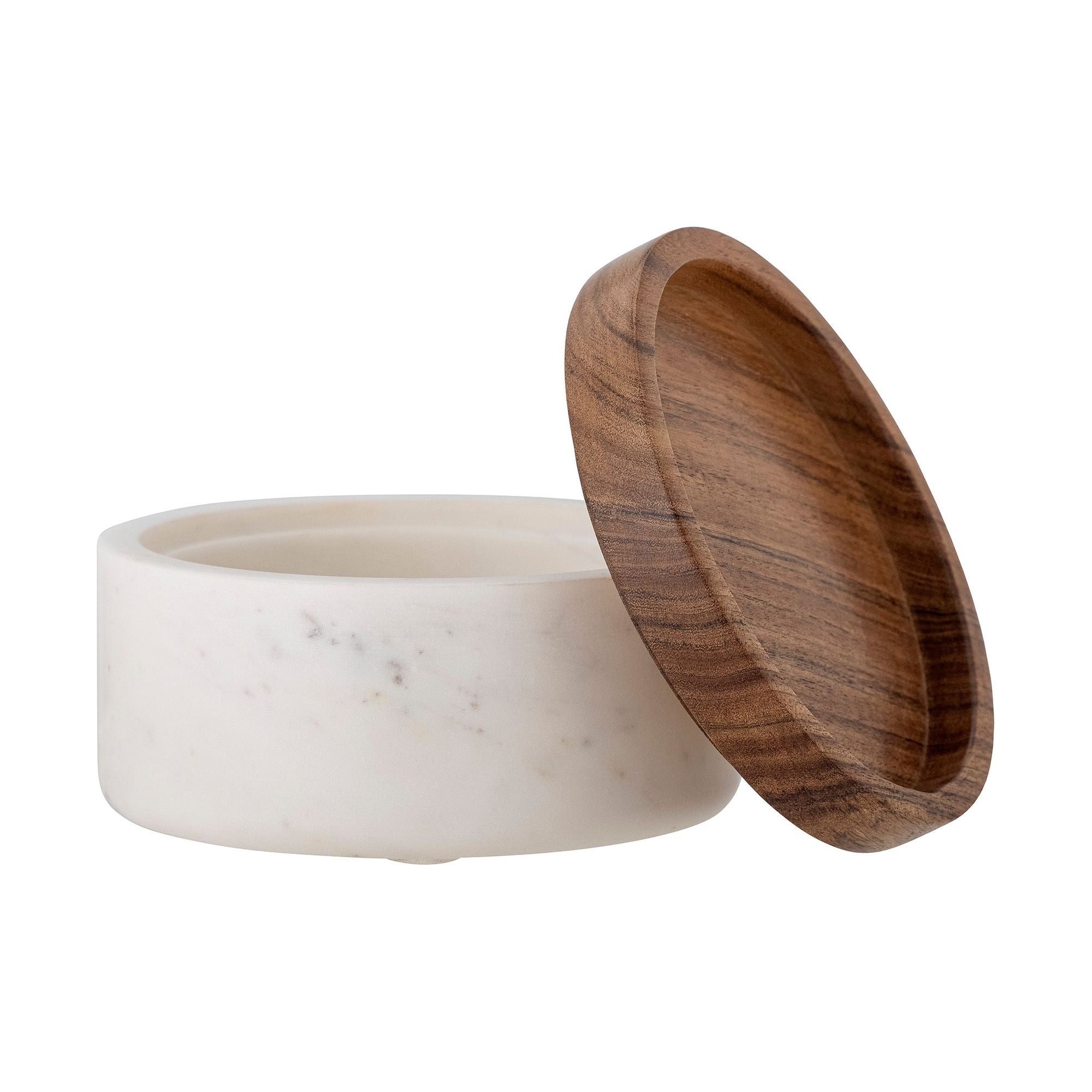 Creative Collection Fenella Burk med Lock, Vit, Marmor