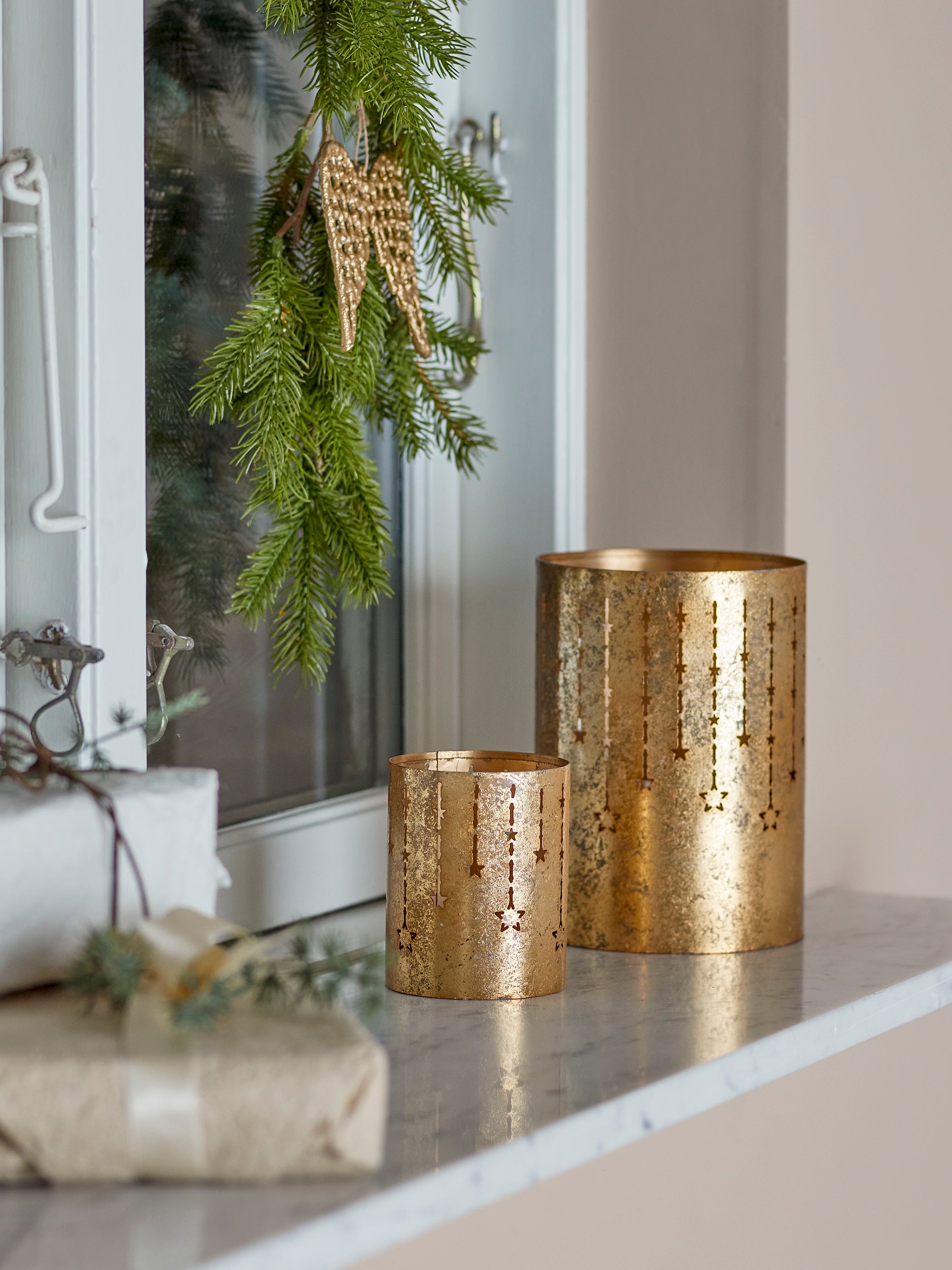 Bloomingville Mista Värmeljushållare, Guld, Metall