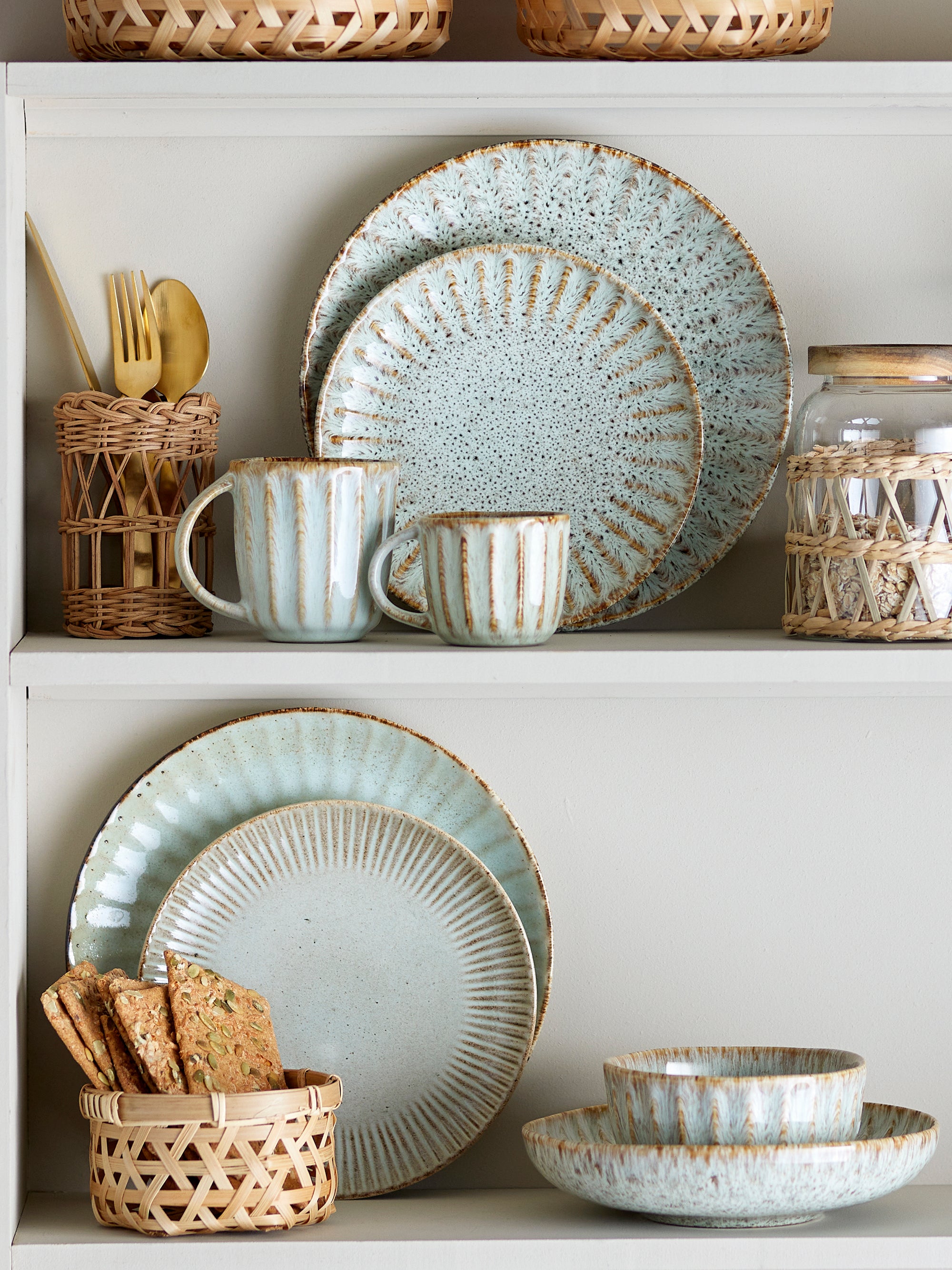 Creative Collection Fleur Middagsservis, Natur, Stengods