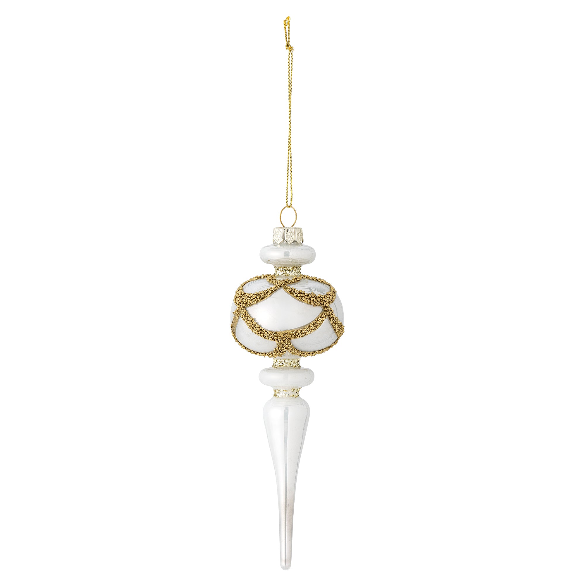 Bloomingville Hisar Ornament, Vit, Glas