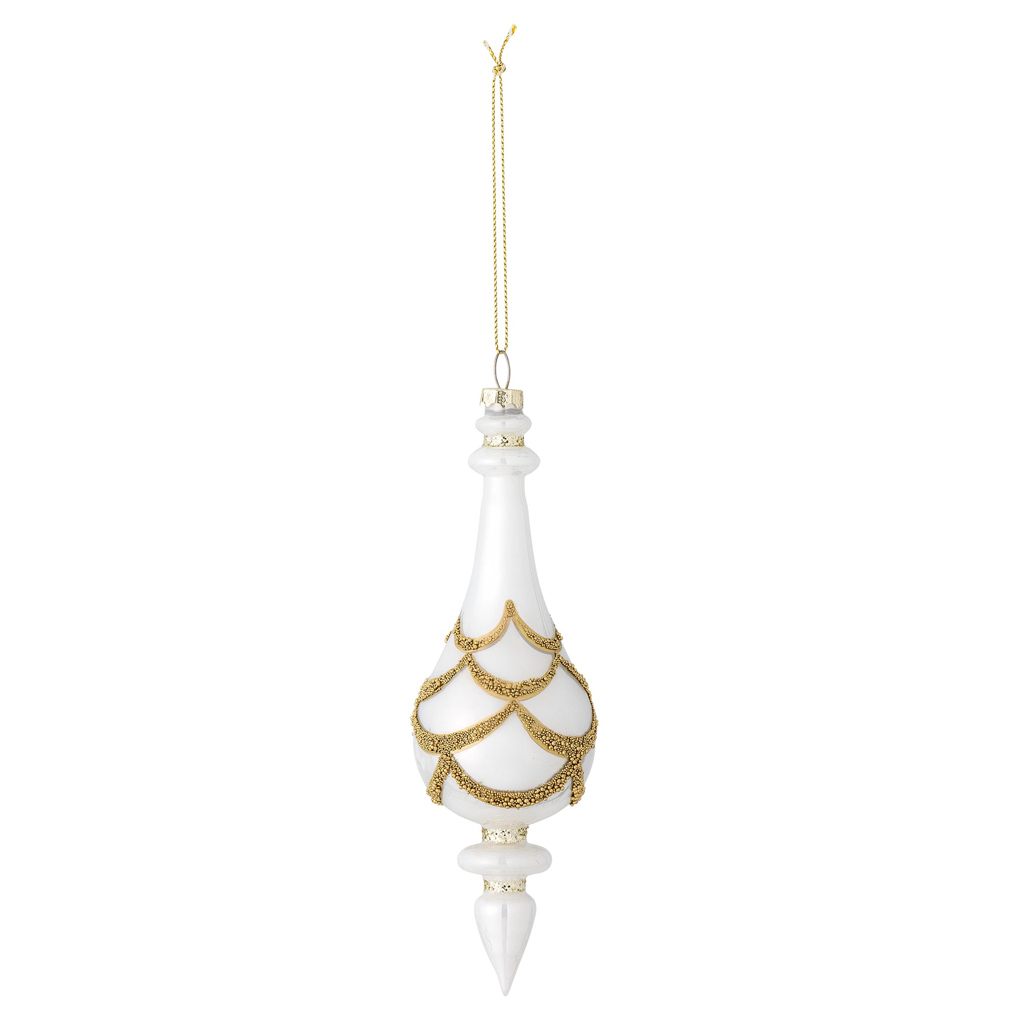 Bloomingville Hisar Ornament, Vit, Glas