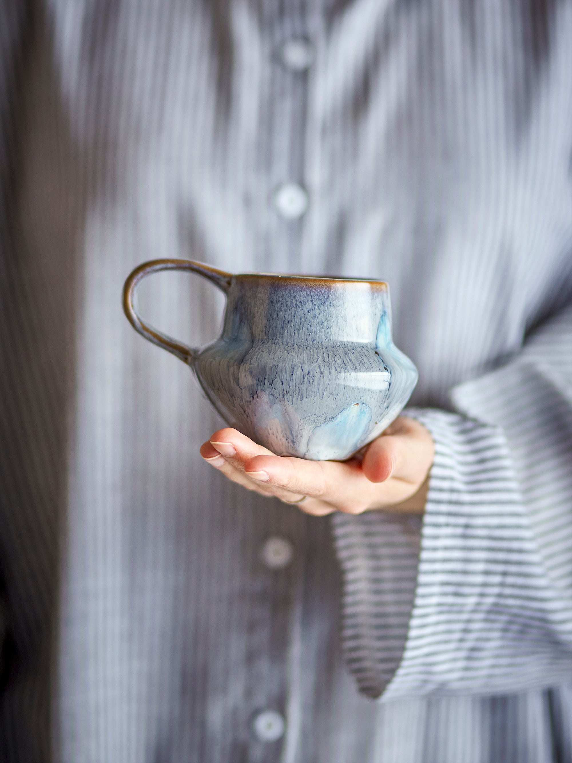 Creative Collection Bessie Mugg, Blå, Stengods
