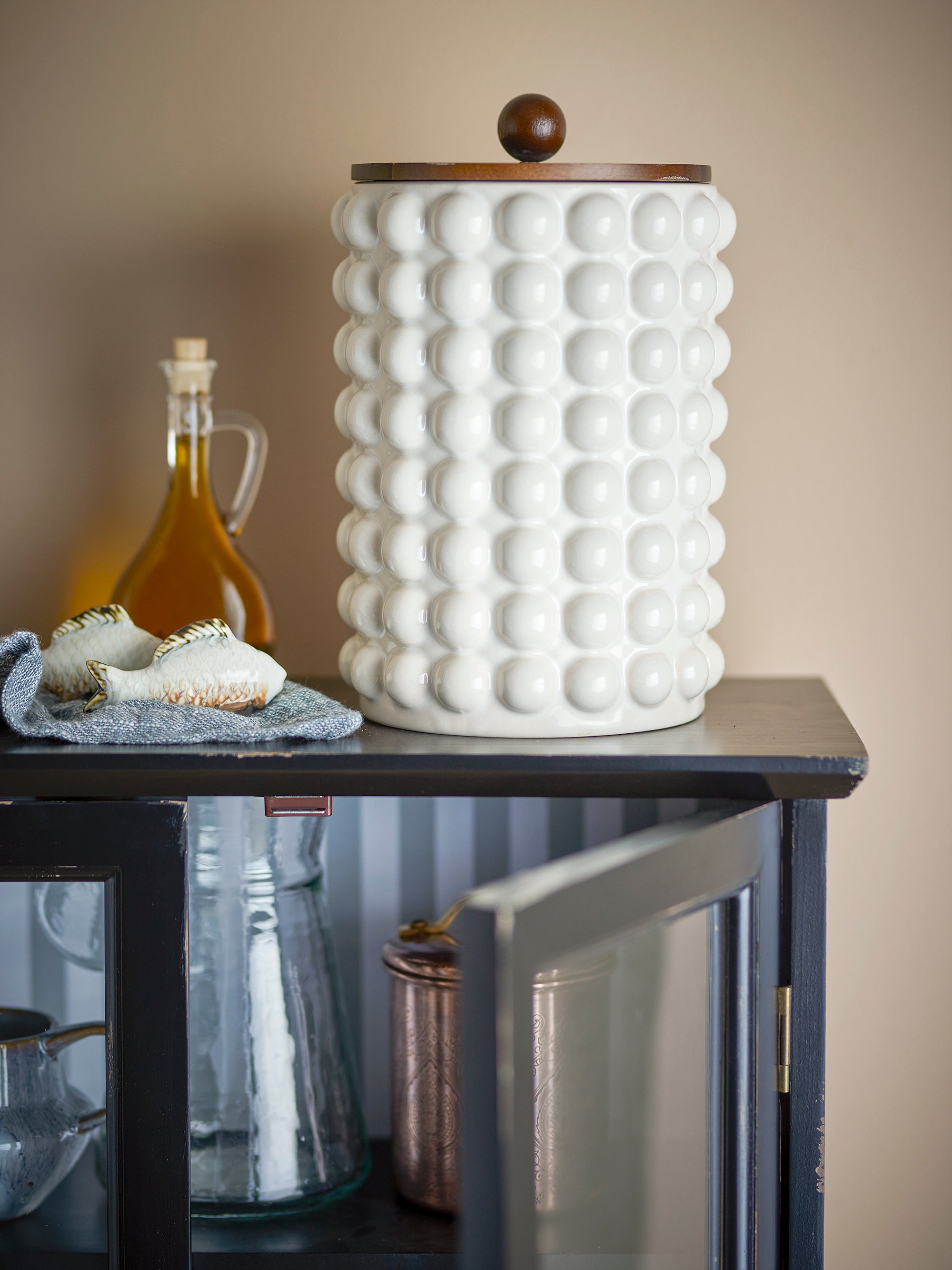 Creative Collection Madge Burk med Lock, Vit, Stengods