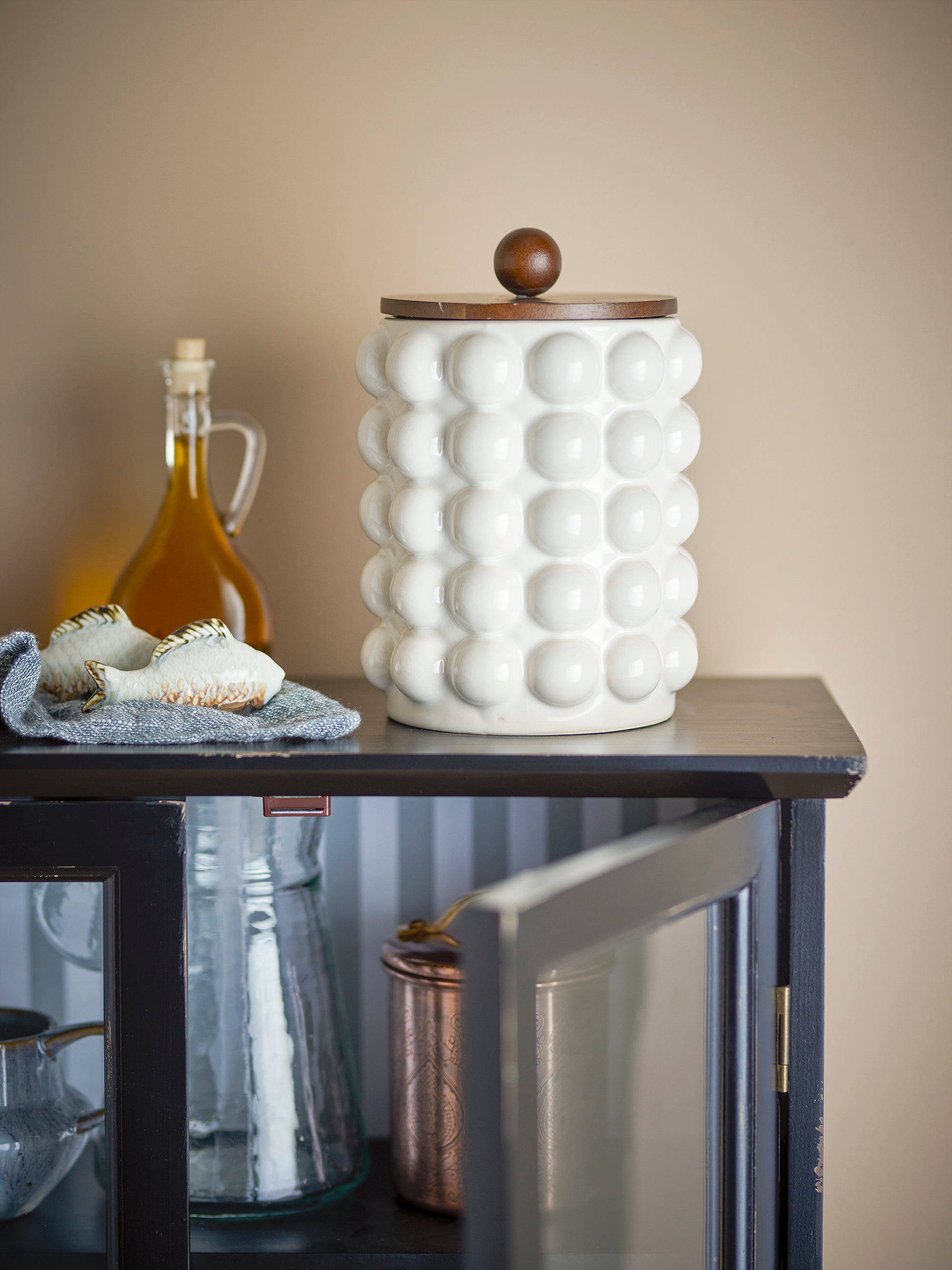 Creative Collection Madge Burk med Lock, Vit, Stengods
