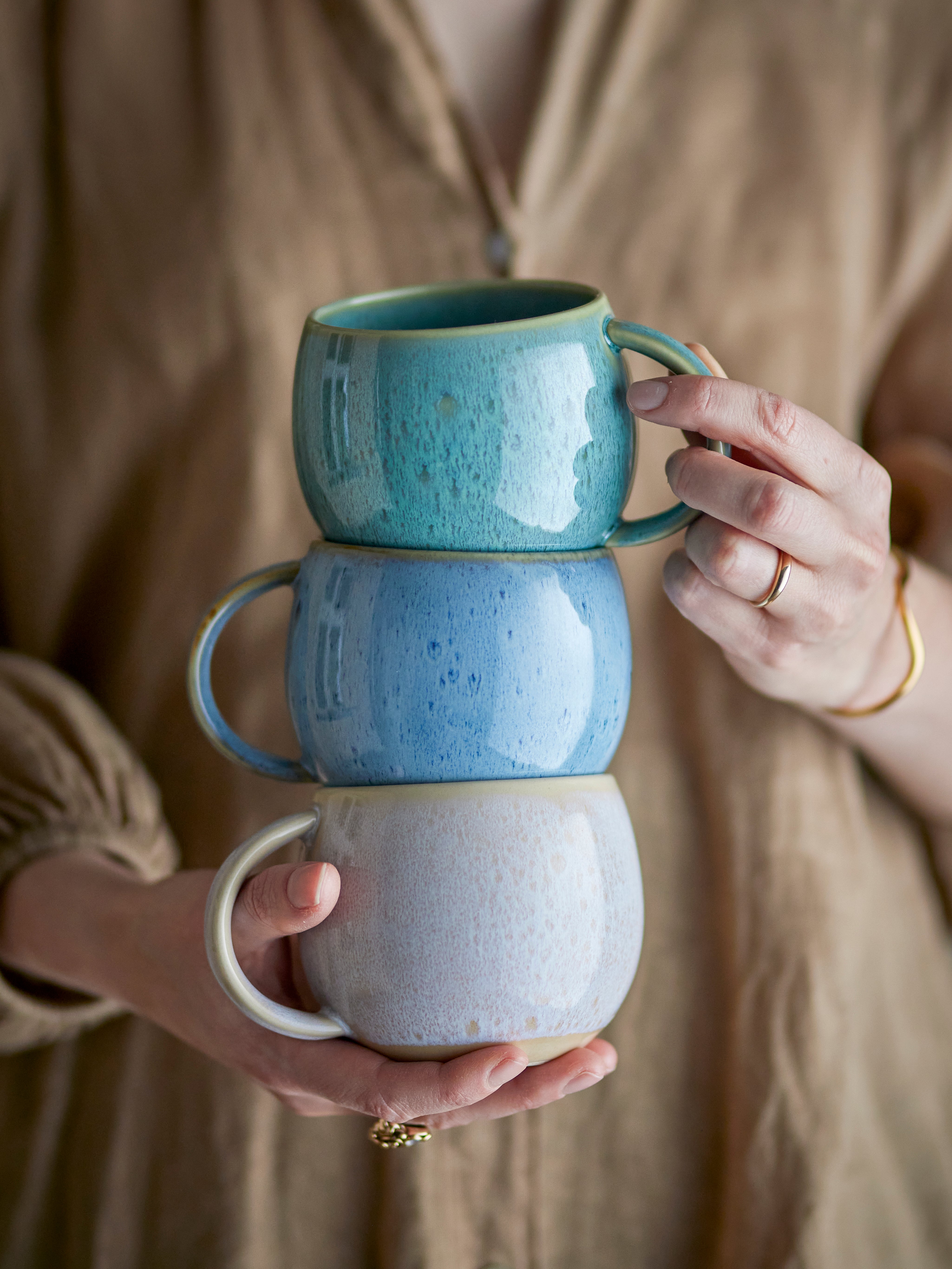 Creative Collection Harriet Mugg, Blå, Stengods