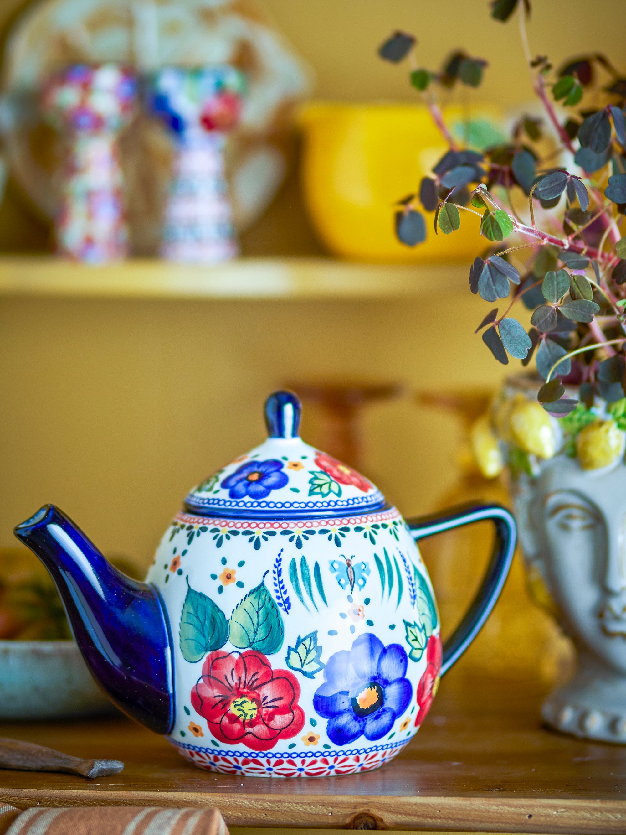 Creative Collection Florist Tekanna med tesil, Multi, Stengods