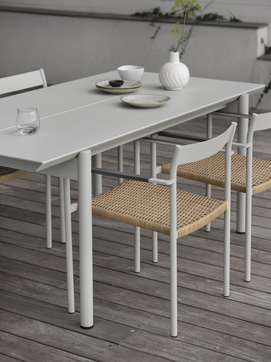 Brafab DK matstol Light Grey/Natur