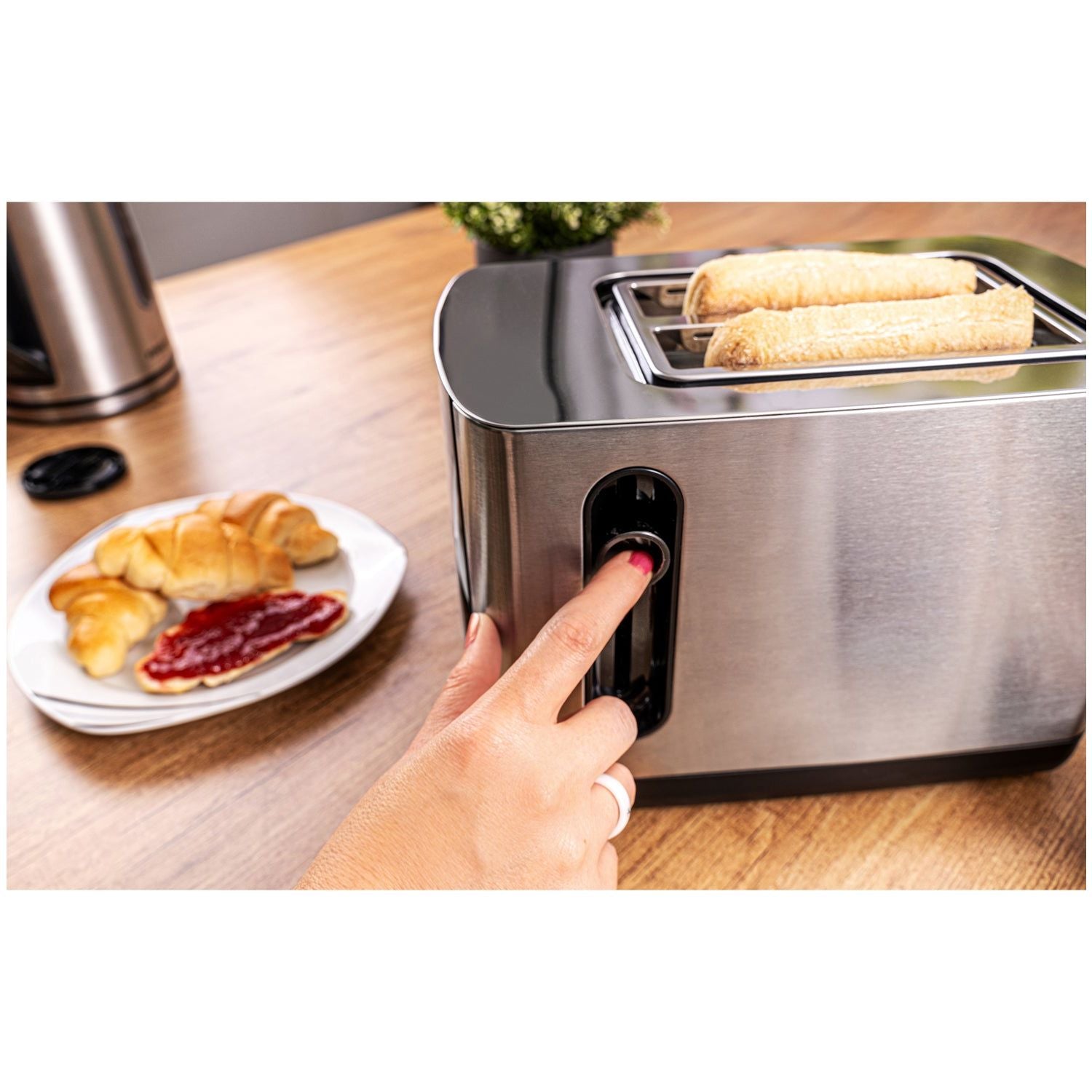 Rommelsbacher Brödrost Sunny TO 850 Rostfri LED-Disp Touch Control