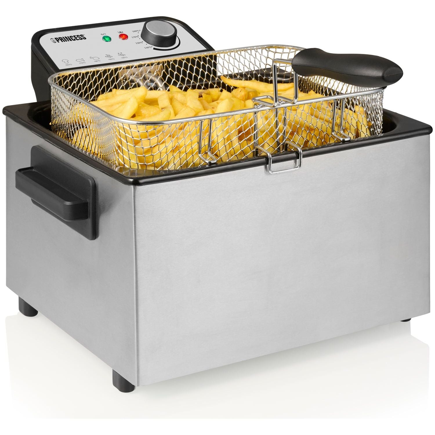 Princess Fritös 5l Maxi 184090 3270W Rostfritt stål Emaljerad balja