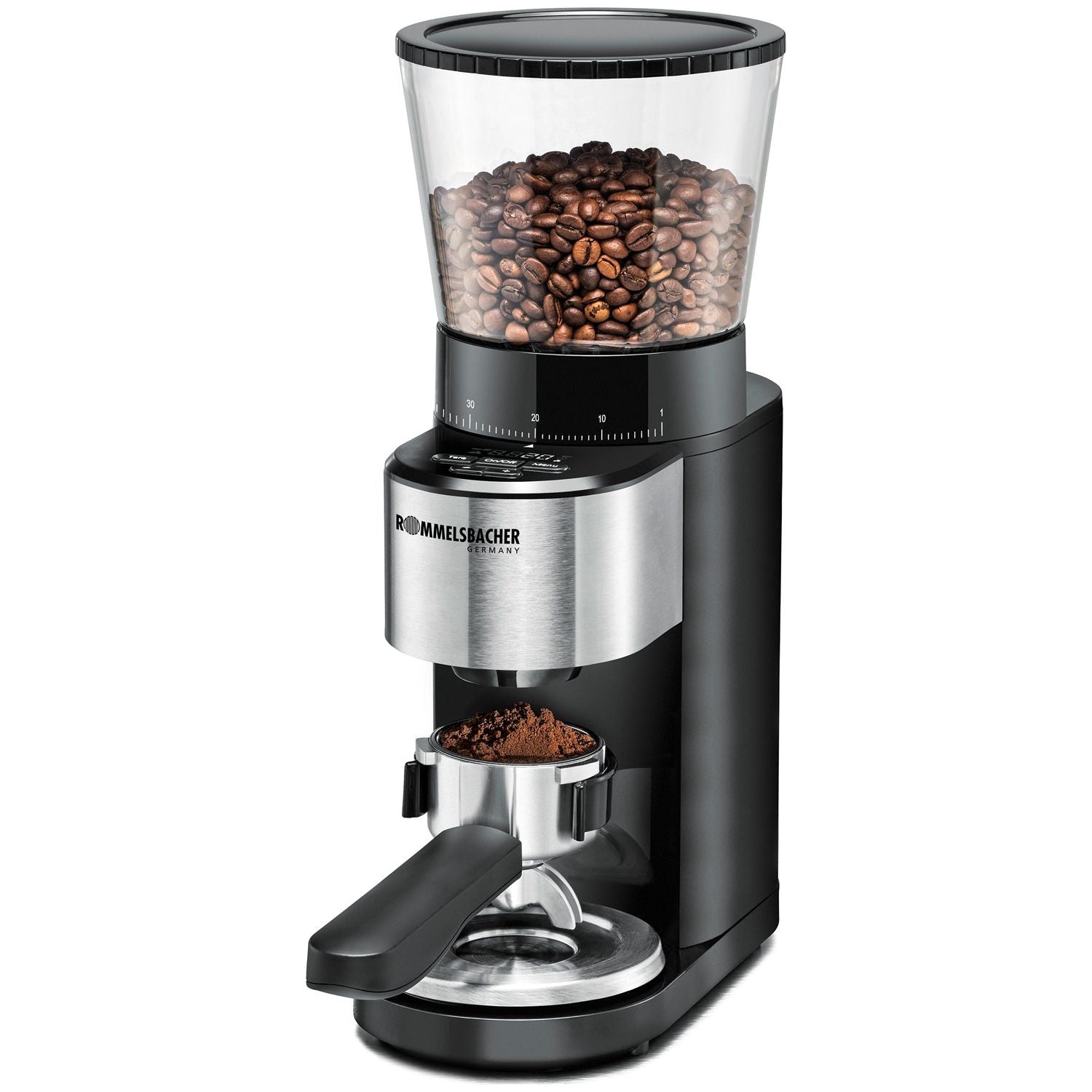 Rommelsbacher Kaffekvarn PRO med integrerad våg EKM 500 för Espresso