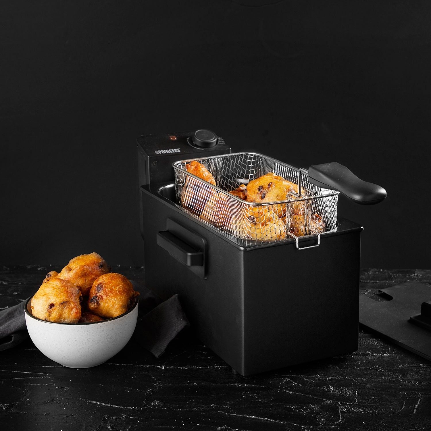 Princess Fritös 3l 182727 Rostfritt stål. Svart