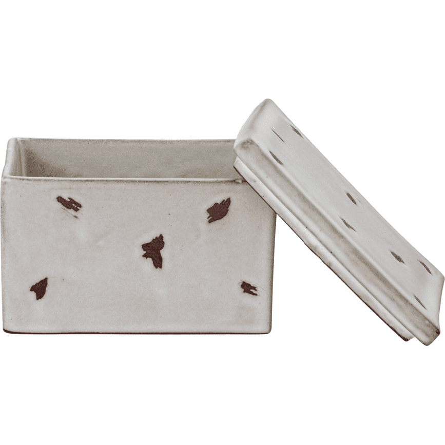 Bloomingville Aiza Burk Med Lock Vit Stengods 12x12 cm