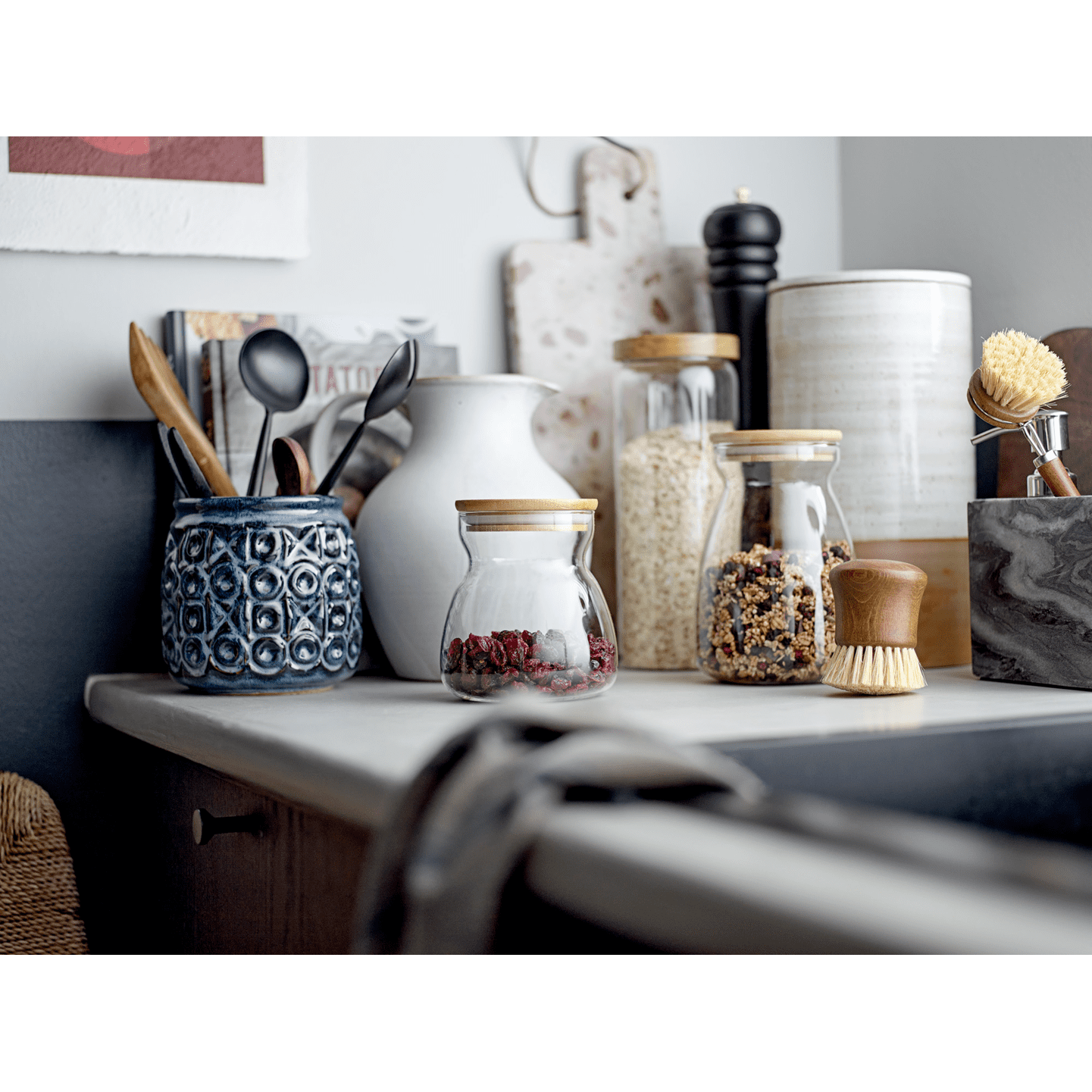 Bloomingville Tinse Burk Med Lock Klar Glas 70 cl